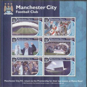 Grenada – M 5065-5070 Brittiska Fotbollslag – Manchester City FC, Miniark kpl **