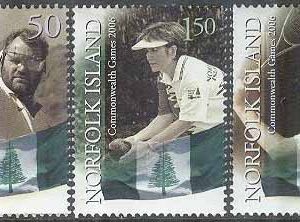 Norfolk Island – M  942-944 Commonwealth spelen i Melbourne 2006 bla Tennis, 3 kpl **