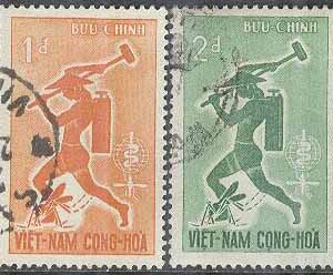 Sydvietnam – M  262-265 Kampen mot Malaria – Myggor, 4 kpl **/stpl