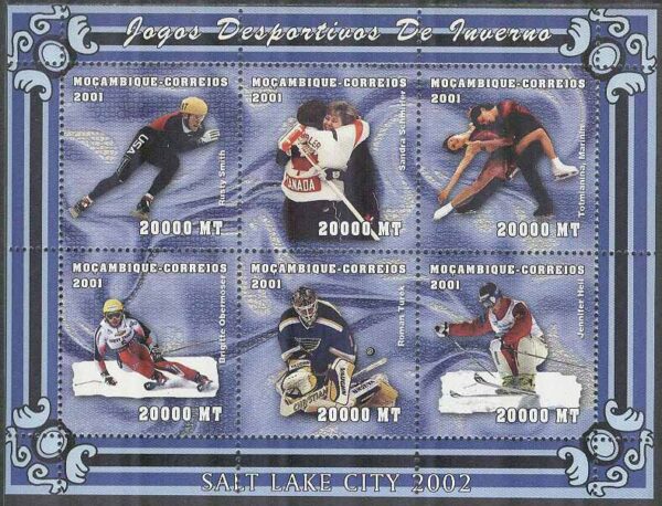 Mocambique - M 1970-1975 OS i Salt Lake City 2002 bla Curling, Miniark kpl **