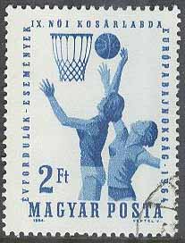 Ungern – M 2062 A Sport – EM i Basket för Damer 1964, 1 kpl stpl