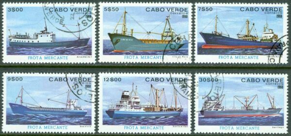 Kap Verde - M  431-436 Fraktfartyg bla Arca Verdel, 6 kpl stpl