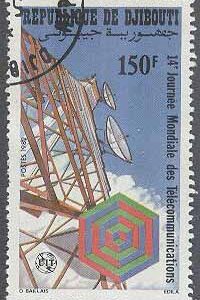 Djibouti – M  337 Världsteledagen 1982 – Teletorn, 1 kpl stpl