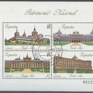 Spanien – M BL  35 Kulturarv I – Kungliga slott bla Aranjuez, Block stpl
