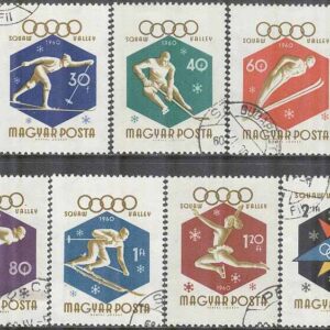 Ungern – M 1668-1674 A OS i Squaw Valley 1960 bla Ishockey & Skridsko, 7 kpl stpl