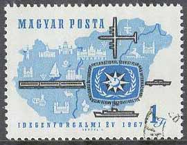 Ungern – M 2321 A Internationella Turiståret 1967, 1 kpl stpl