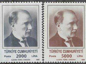 Turkiet – M 2861-2863 Kemal Atatürk – President, 2 kpl **