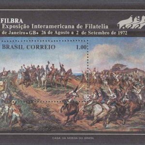 Brasilien – M BL  30 Frimärksutställning Exfilbra – Konst bla Hästar, Block **
