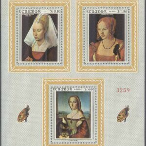 Ecuador – M BL  41 Konst – Bilder av kvinnor, Block **