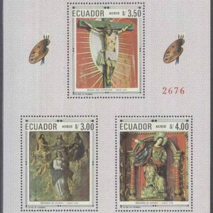 Ecuador – M BL  47 Konst & Skulpturer av Kruistus, Block **