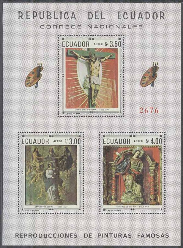 Ecuador - M BL  47 Konst & Skulpturer av Kruistus, Block **