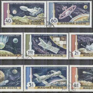 Ungern – M 2547-2554 A Rymd – Vägen till Månen bla Apollo 8, 8 kpl stpl