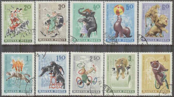 Ungern - M 2141-2150 A Cirkus, 10 kpl stpl