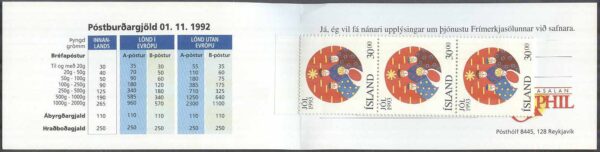 Island - Häfte H  18 Jul 1993 - Heliga tre konungar, Häfte kpl **