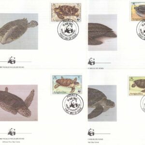 Anguilla – FDC 1983-08-10 – Havsdjur – Sköldpadda – Naturskydd – WWF, 4 kpl