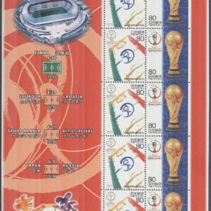 Japan – M 3348-3349 VM i Fotboll i Japan & Sydkorea 2002 – Yokohama, Miniark kpl **