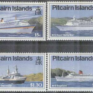 Pitcairn Islands – M  377-380 Kryssningsfartyg, 4 kpl **