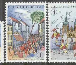 Belgien – M 3847-3850 Folklore & Traditioner bla Kabarett, 4 kpl **