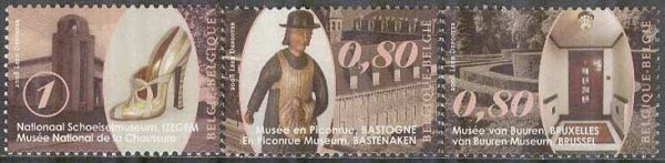 Belgien - M 3891-3893 Minnesdagar för olika Museer, 3 kpl **