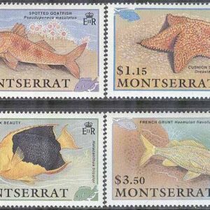 Montserrat – M  795-798 Havsdjur bla Fiskar & Sjöstjärna, 4 kpl **