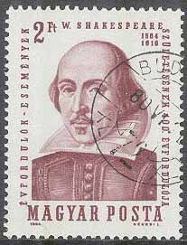 Ungern – M 2028 A William Shakespeare 400 år – Engelsk dramatiker, 1 kpl stpl