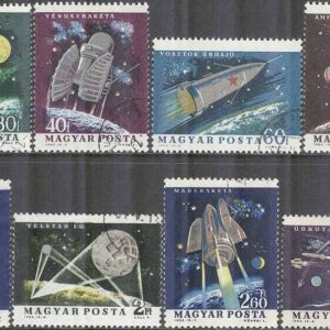 Ungern – M 1991-1998 A Rymd – Raketer – Rymdforskning, 8 kpl stpl