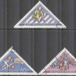 Ungern – M 2064-2066 A Säkerhet i Trafiken bla Barn & Bilar, 3 kpl stpl