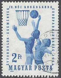 Ungern – M 2062 A Sport – EM i Basket för Damer 1964, 1 kpl stpl