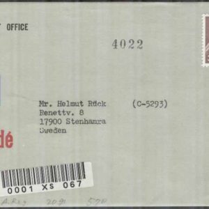 Japan – Brev 1990-08-03 – Blandade motiv bla Konst, 3 märken REK+Par Avion