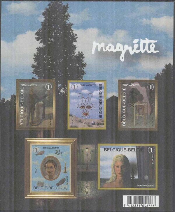 Belgien - M BL 126 René Magritte 110 år - Konstnär, Block **