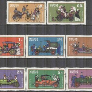 Ungern – M 2564-2571 A Historiska bilar, 8 kpl stpl
