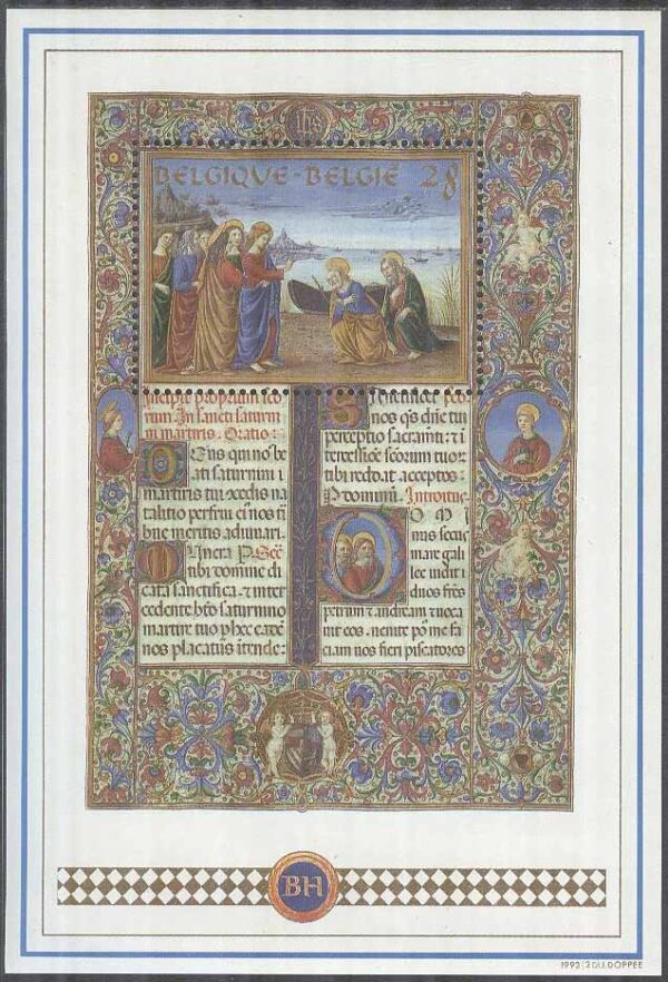 Belgien - M 2546 (BL 62) Jesus kallar apostlarna Petrus och Andreas, block **