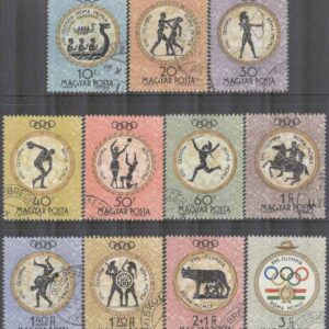 Ungern – M 1686-1696 A OS i Rom 1960 bla Boxning & Maraton, 11 kpl stpl