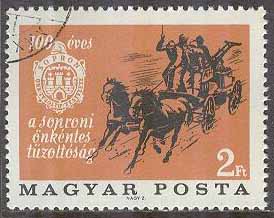 Ungern – M 2254 A Frivilliga brandkåren i Ödenburg 100 år, 1 kpl stpl