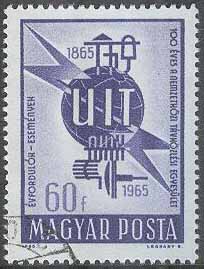 Ungern – M 2124 A Internationella Teleunionen UIT 100 år, 1 kpl stpl
