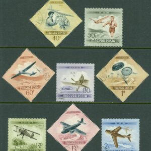 Ungern – M 1376-1383 Flygdagen 1954, 8 kpl stpl