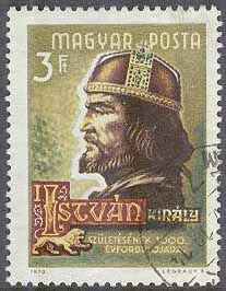 Ungern – M 2602 A Kung Stephan I 1000 år, 1 kpl stpl