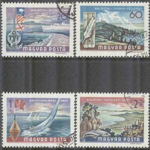 Ungern – M 2417-2420 A Lanskap vid Havet bla Segelbåt, 4 kpl stpl