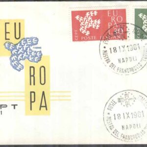 Italien – FDC 1961-09-18 – Europa CEPT 1961, 2 kpl Vinjett
