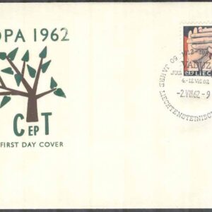 Liechtenstein – FDC 1962-08-02 – Europa CEPT 1962, 1 kpl Vinjett