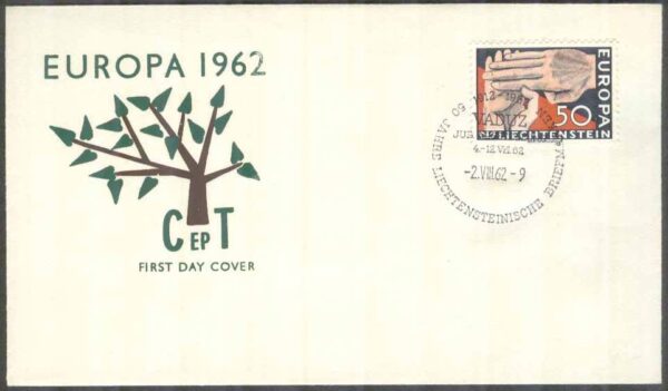 Liechtenstein - FDC 1962-08-02 - Europa CEPT 1962, 1 kpl Vinjett