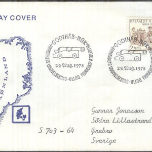 Grönland – FDC 1978-08-29 – Godthåb 250 år, 1 kpl Vinjett 11 Adressat