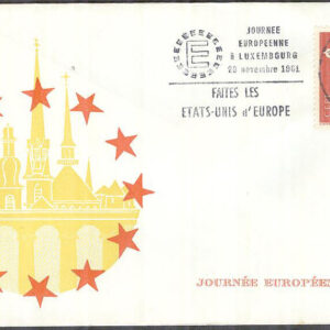 Luxemburg – Minnespost 1961-11-20 – Minnespost Europa, 2.50 Fr Vinjett