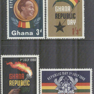 Ghana – M   80-83 A Firande av Republiken & Författningen – Flaggor, 4 kpl **
