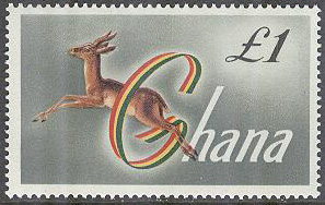 Ghana – M   97 Nationell Symbol – Rödpannad Gasell, 1 kpl **