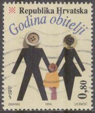 Kroatien – M  290 Internationella Familjeåret 1994, 1 kpl stpl