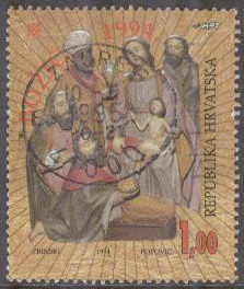 Kroatien – M  304 Jul 1994 – Konst – De Tre Kungarna, 1 kpl stpl