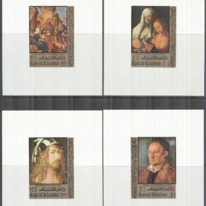 Ras Al Khaima – M  579-584 B Albrecht Dürer 500 år – Konstnär, 6 Block kpl **