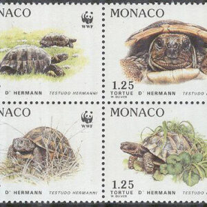 Monaco – M 2046-2049 Havsdjur – Grekisk Sköldpadda – Naturskydd – WWF, 4-block kpl**