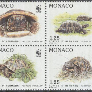 Monaco – M 2046-2049 Havsdjur – Grekisk Sköldpadda – Naturskydd – WWF, 4-block kpl**